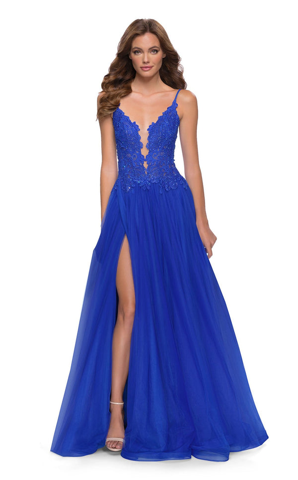 La Femme 29686 Dress Royal-Blue
