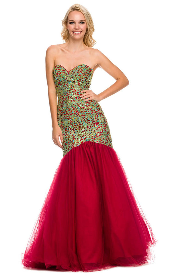 Nox Anabel 3123 Dress Green-Red