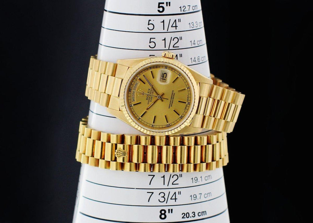 rolex day date size