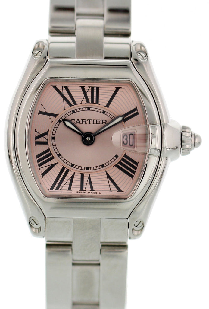 womens cartier roadster pink face