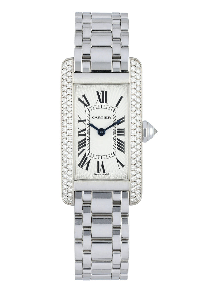 Cartier tank americaine 1713 white gold 