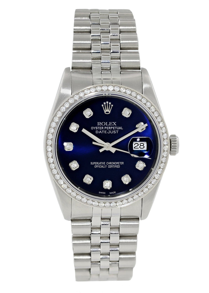 rolex mens diamond watch