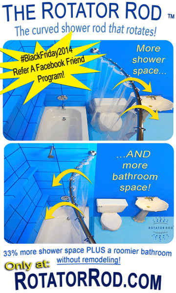 Happy Thanksgiving + #BlackFriday 2014 Refer-A-Friend Program! from Bathroom Bliss by Rotator Rod