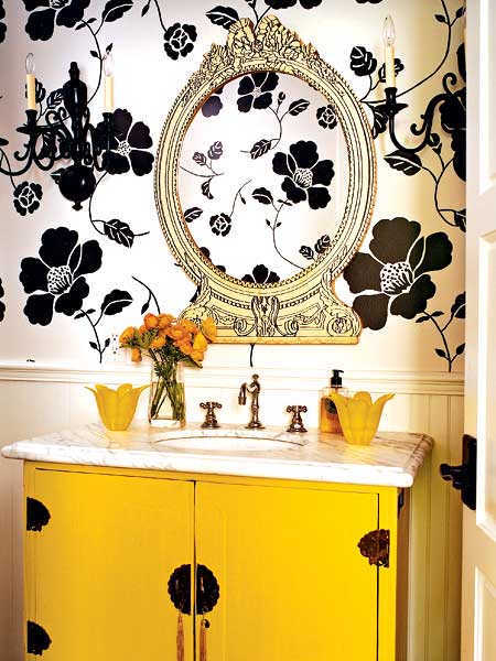 Small Bathroom Chic: Lovely Floral Prints from Bathroom Bliss by Rotator Rod