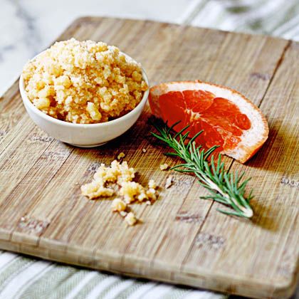 grapefruit rosemary foot scrub... 5 Best DIY Spa Treatments for Summer from Bathroom Bliss by Rotator Rod