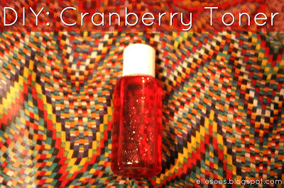 easy DIY Cranberry Toner recipe... Turn Your Bathroom into a Spa with DIY Fall Beauty Treatments from Bathroom Bliss by Rotator Rod