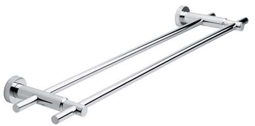 double armed towel bar... Rotator Rod's New Bathroom Accessories - With No Drilling Required! from Bathroom Bliss by Rotator Rod