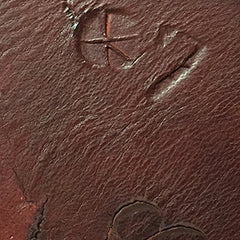 Example of branded leather has embedded symbols
