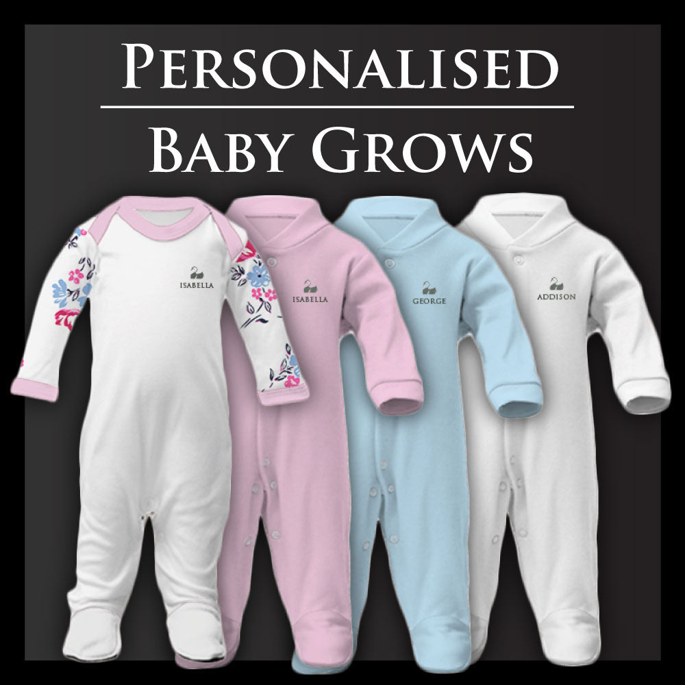 personalized baby sleepsuits