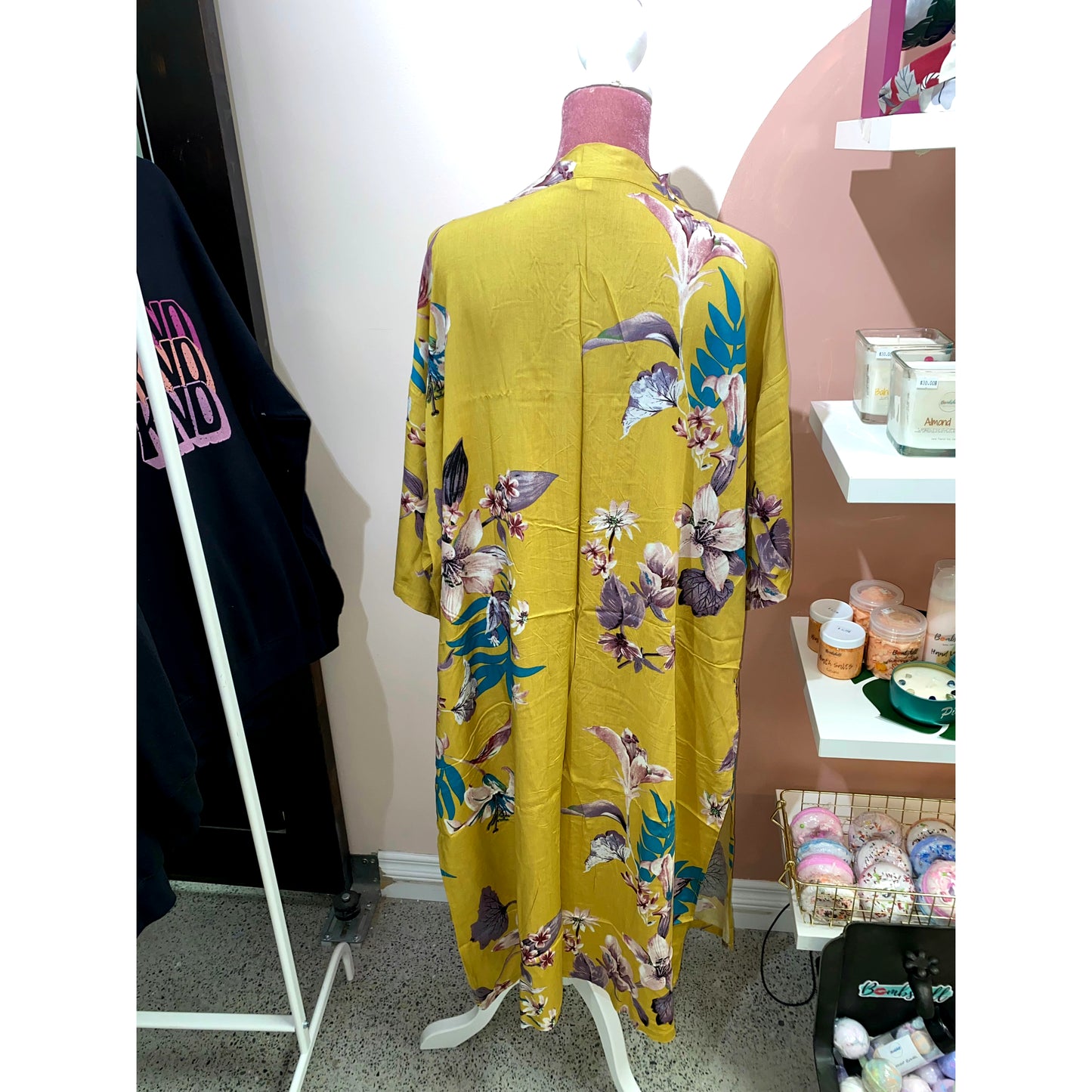 Mustard Floral Kimono