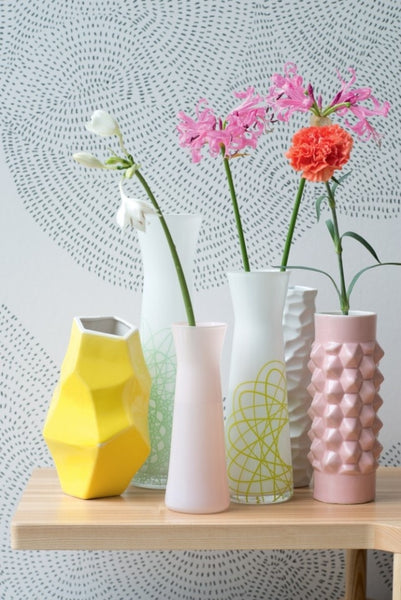 Colourful, ceramic vases