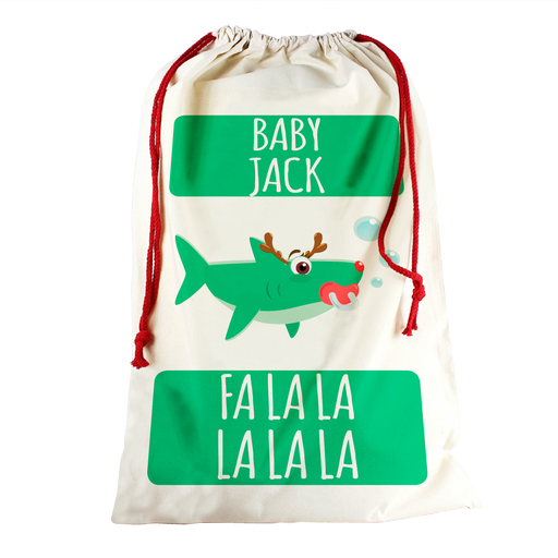 Personalised Christmas Sack - Baby Shark Collection