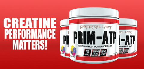 Primeval Labs Prim-ATP contains 5 grams of creatine anhydrous and 150mg elevATP per serving.
