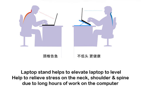 laptop stand can help alleviate neck and shoulder strain