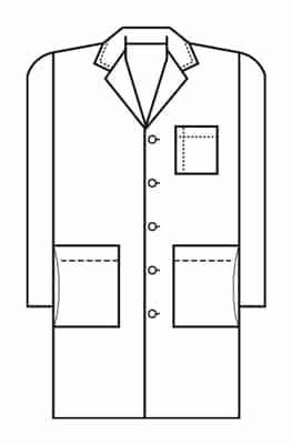 lab apron clipart black