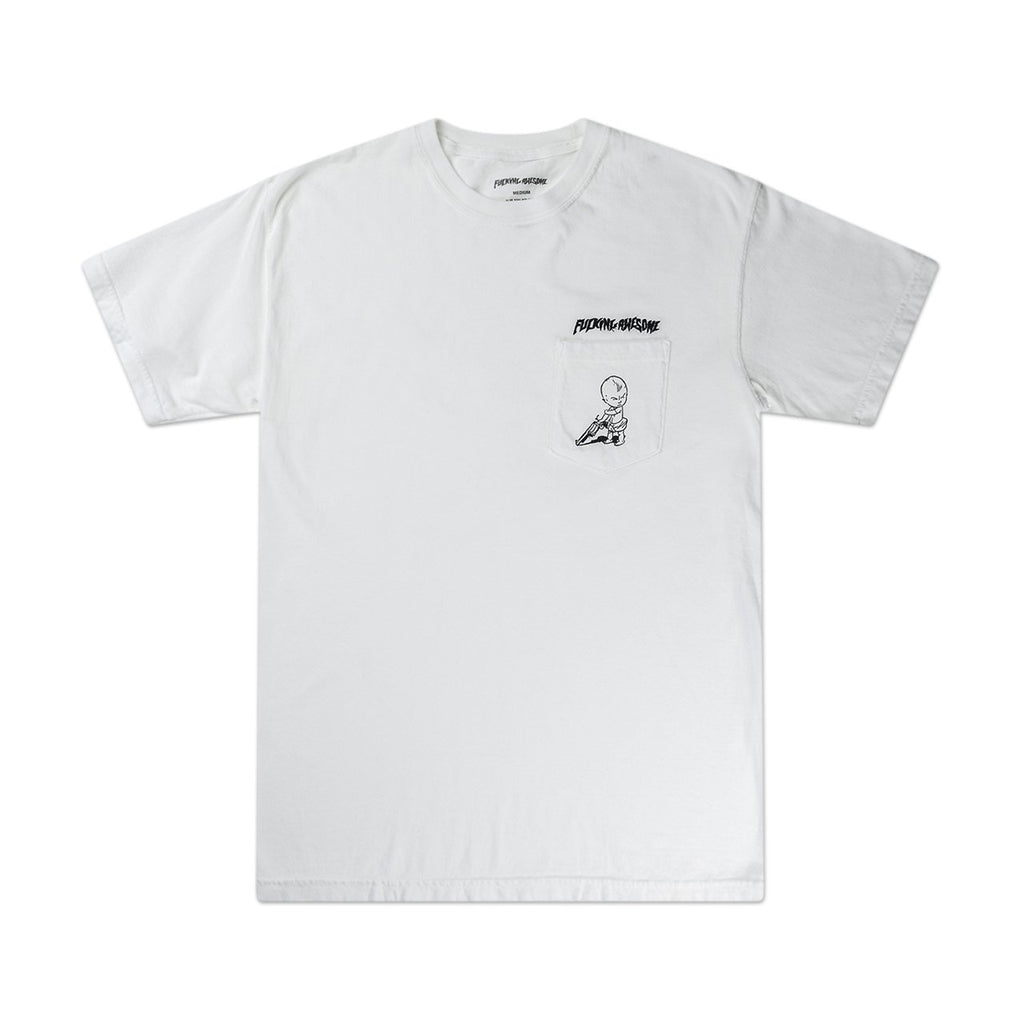 fucking awesome baby pocket t-shirt (white) | a.plus
