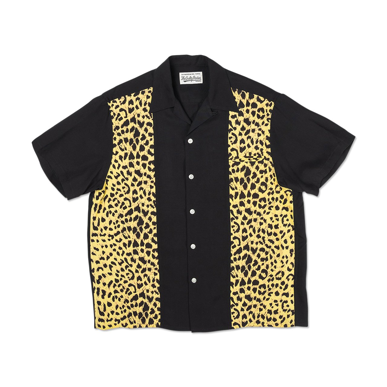 wacko maria two-tone 50's shirt (type-3) (black) | a.plus