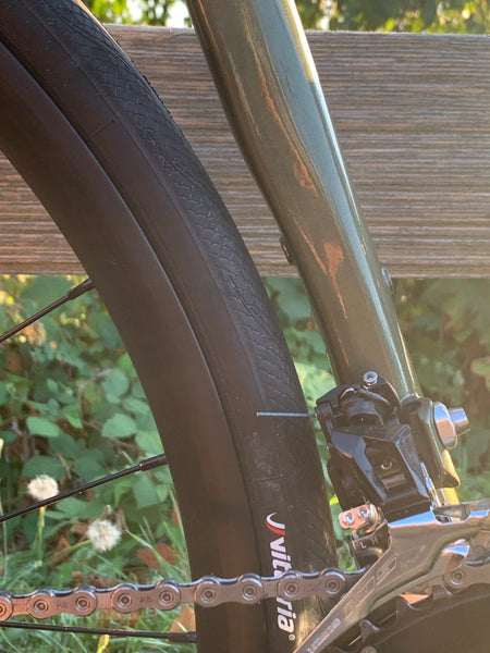 Longer wheelbase = better tire clearance. And if the SuperSix Evo can win Vuelta stages with a slightly lengthened wheelbase, the rest of us are probably fine... 