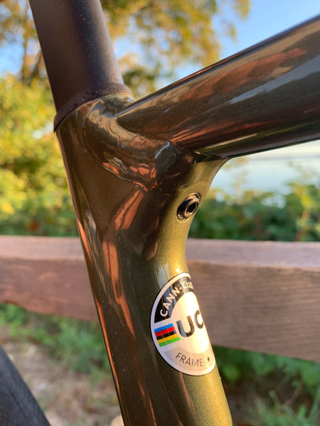 Smart detailing with this seatpost collar/wedge bolt. Also check that Hollowgram KNØT 27 aluminum seatpost. D-shaped for reduced drag and compliancy, but pretty weighty. 