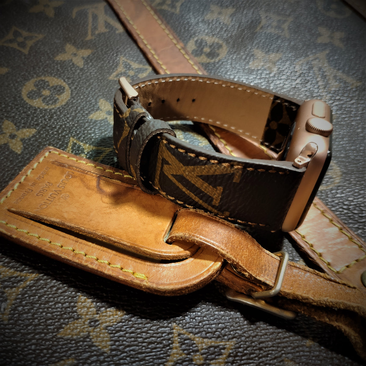 Handmade Louis Vuitton, Apple watch band Series 6-5-4-3-2-1 – Authentic Strap Store