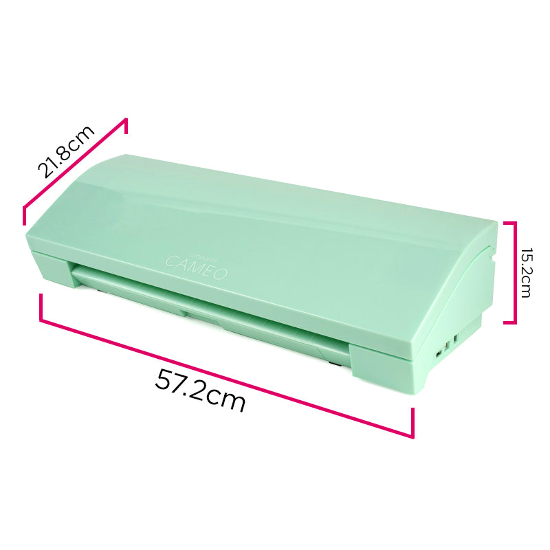 Medidas Silhouette Cameo 3 series glitter color mint