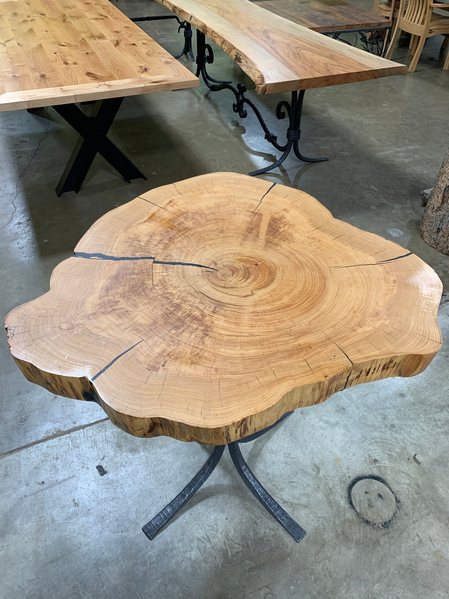 Cypress live edge round top | The Phillips Forest Store