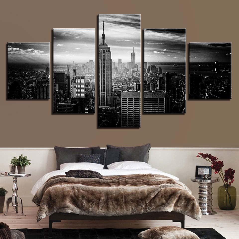New York City 5 Piece Hd Multi Panel Canvas Wall Art Frame Original Frame