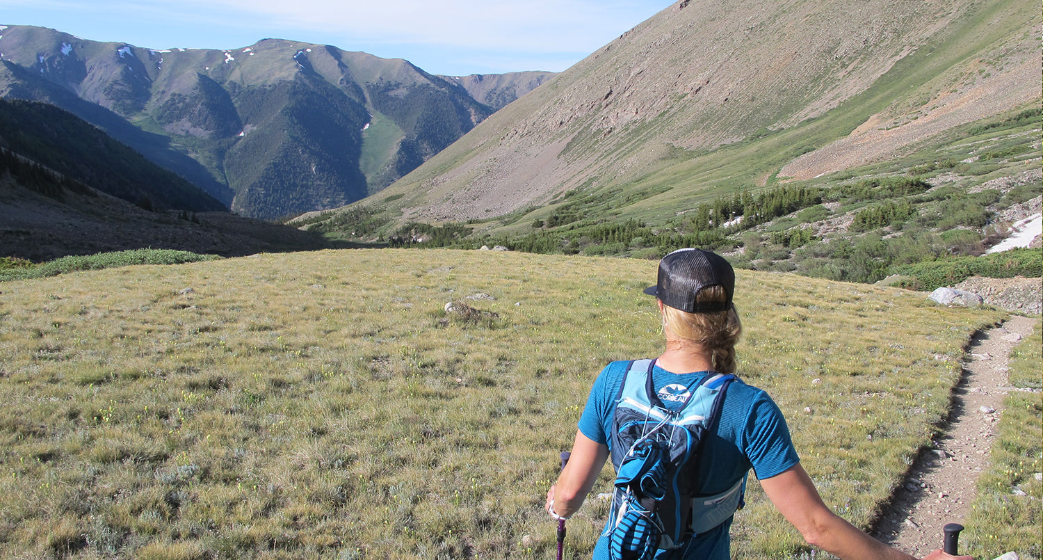 woman hiking