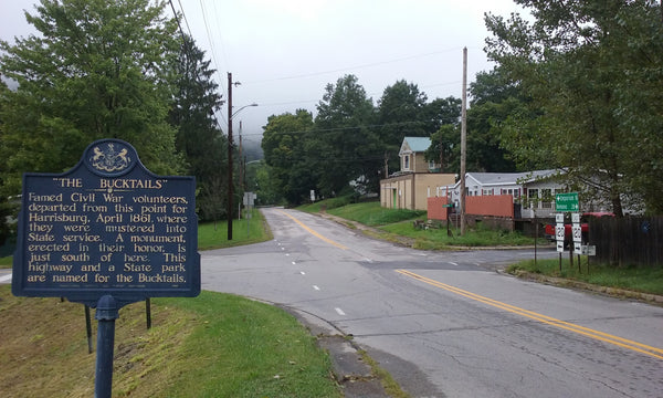 The Bucktails Historic Sign, Driftwood, Pennsylvania