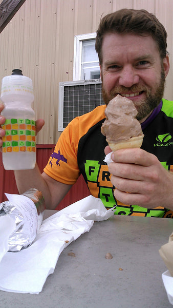 Eating Ice Cream along Pine Creek Rail Trail, PA