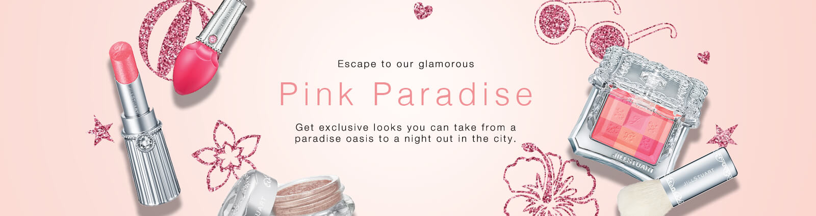 Escape to our glamorous Pink Paradise. Get exclusive looks you can take from a paradise oasis to a night out in the city.