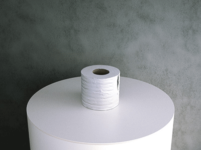 Simulat 3d Model: Toilet Paper Roll (bathroom)