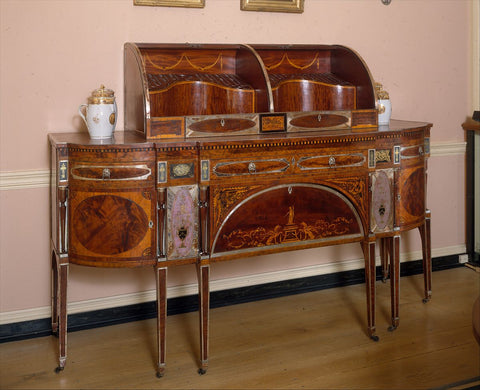 American Federalist sideboard featuring wood inlay from the MET 