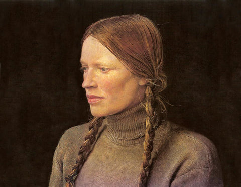 Braids (1979), portrait of Helga Testorf by Andrew Wyeth