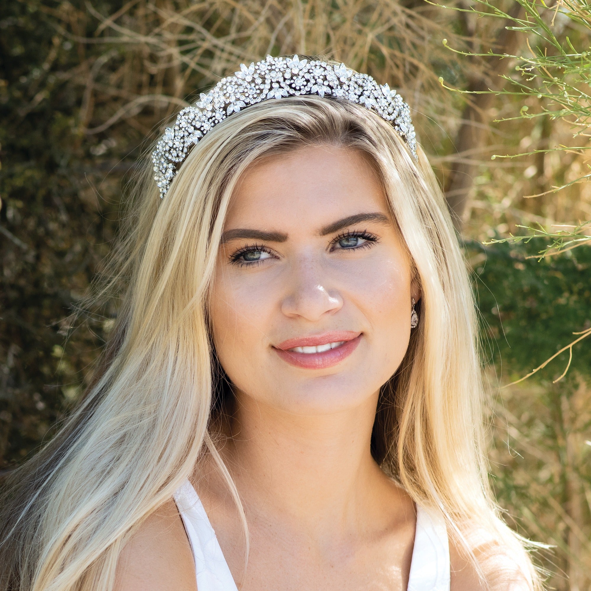 Octavia crystal bridal tiara