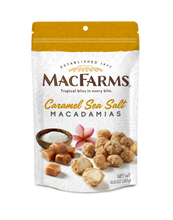 Load image into Gallery viewer, front of caramel sea salt macadamias package
