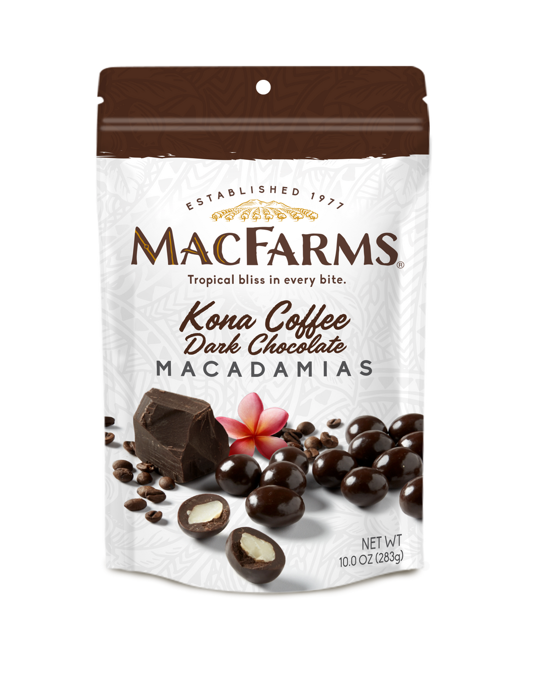 Kona Coffee Dark Chocolate Macadamia Nuts 10 oz
