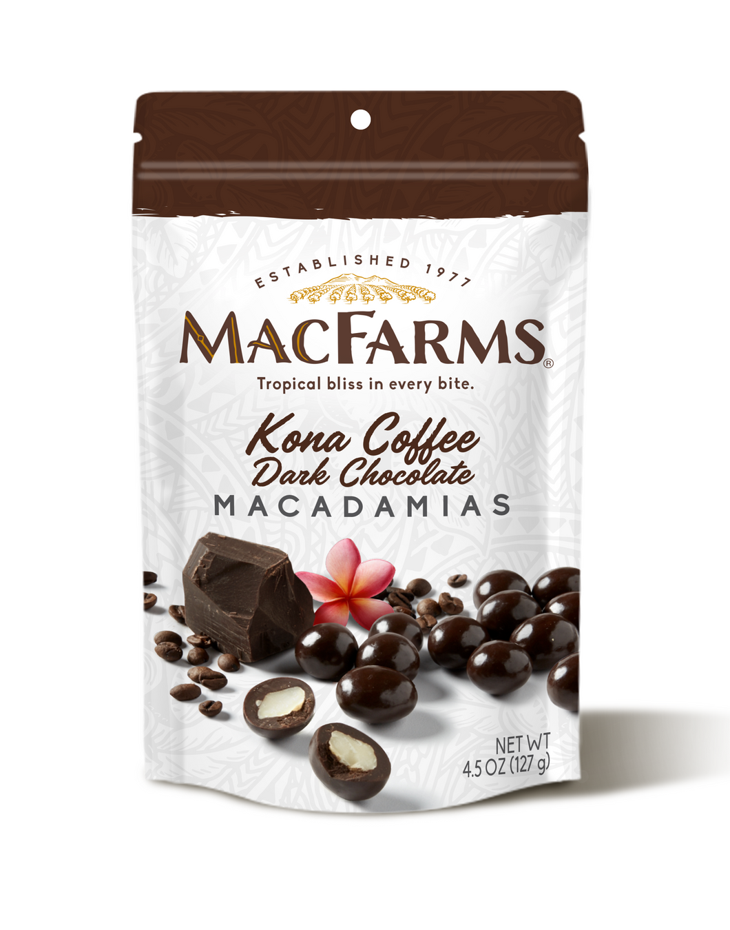 front of Kona Coffee - Dark Chocolate