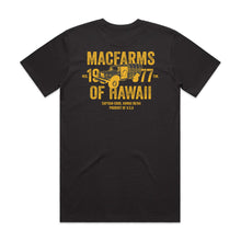 Load image into Gallery viewer, MacFarms of Hawaii since 1977 Vintage black t-shirt with truck design
