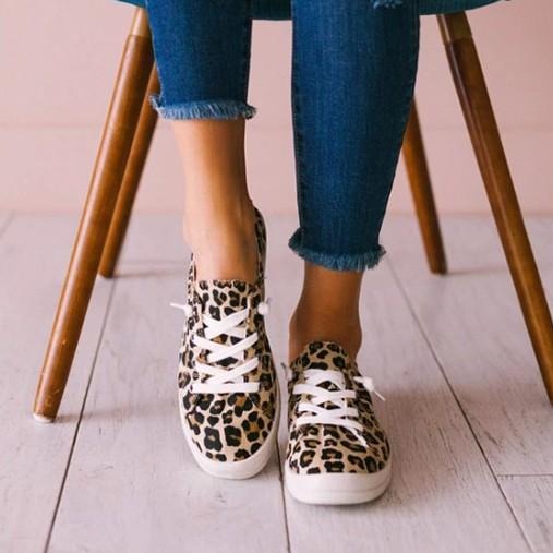 leopard print slip on sneakers outfit