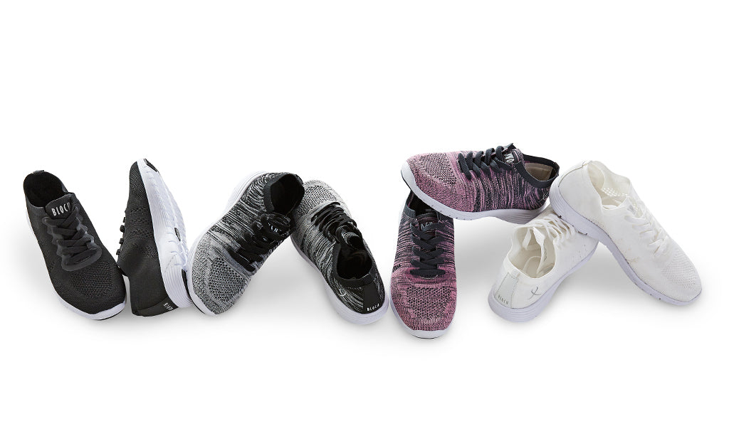 BLOCH OMNIA Knitted Lifestyle Sneaker in black, black white, pink grey and white