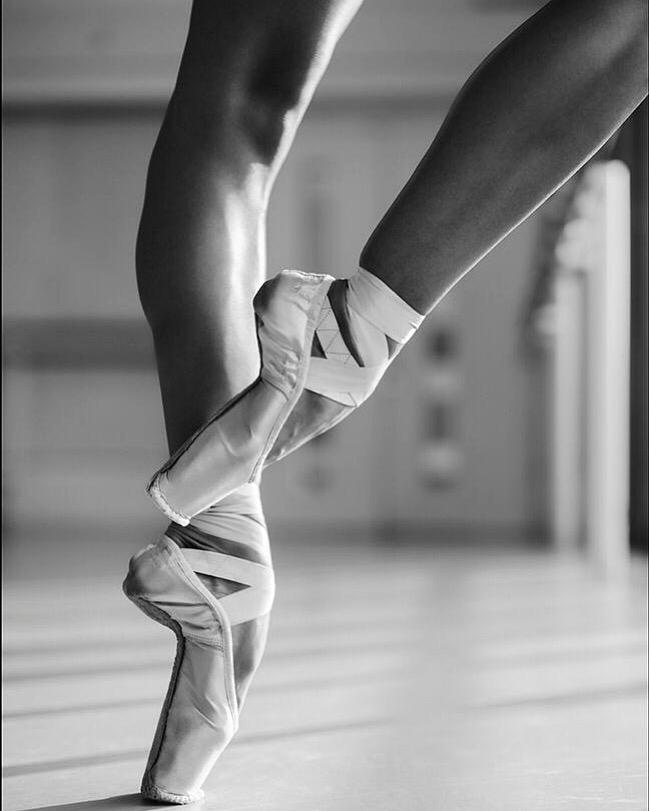 Dancer Yasmine Naghdi wearing her pointe shoes 