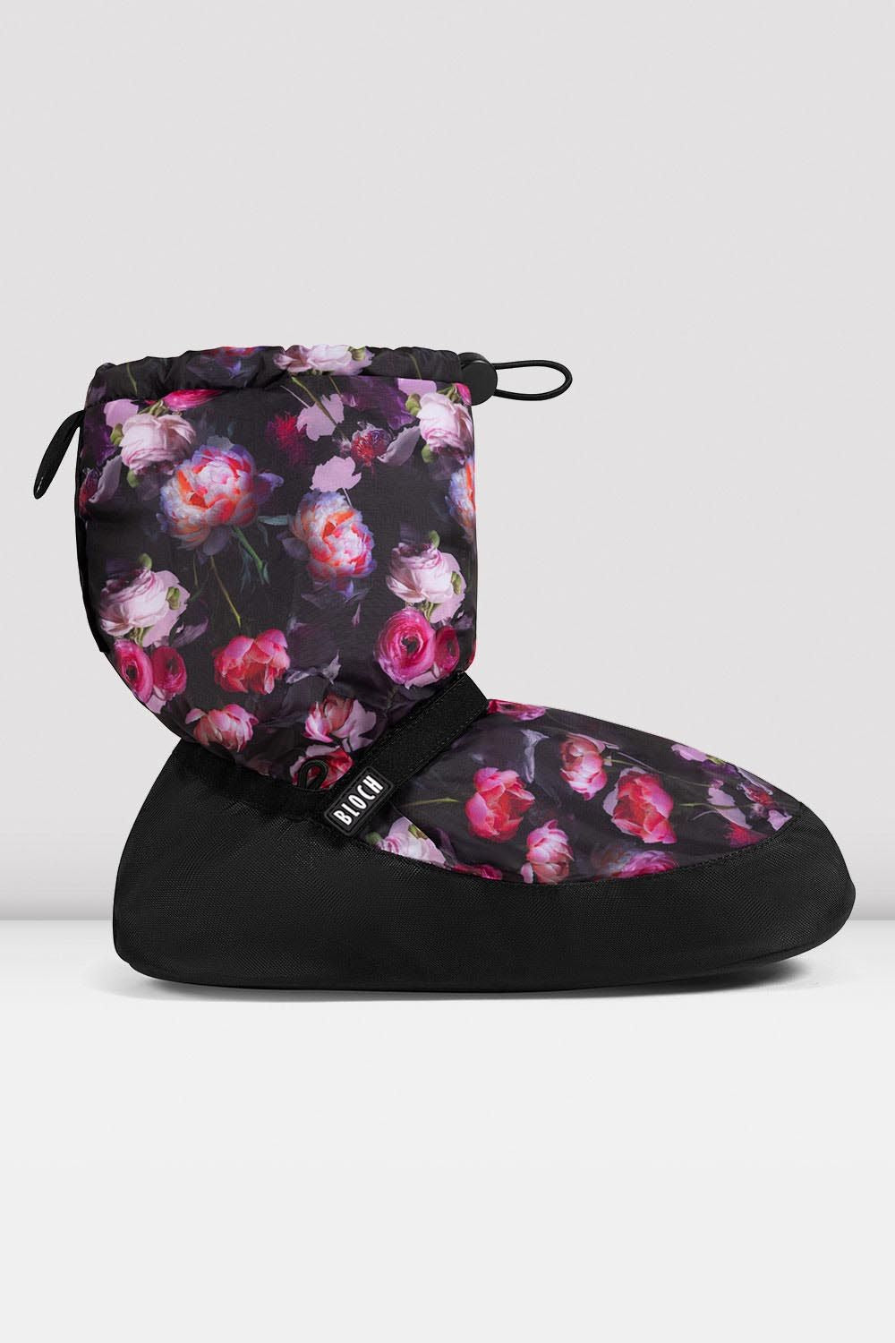 BLOCH Adult Floral Print Warm Up Booties, Flower Rose Nylon