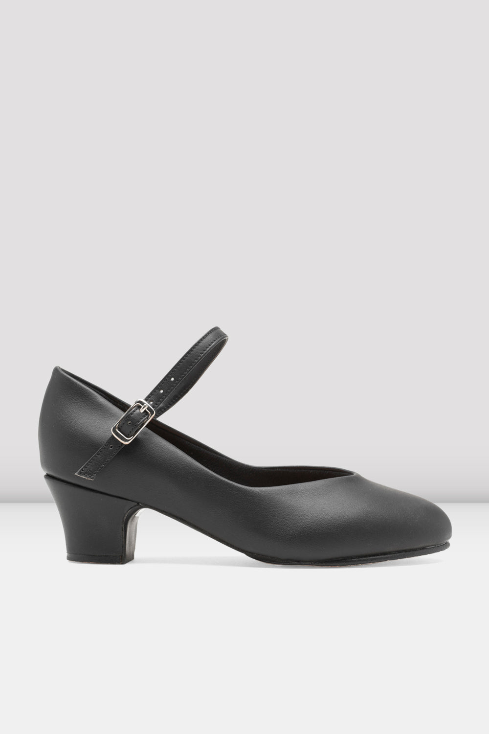 BLOCH Ladies Broadway-Lo Character Shoes, Black Synthetic Leather