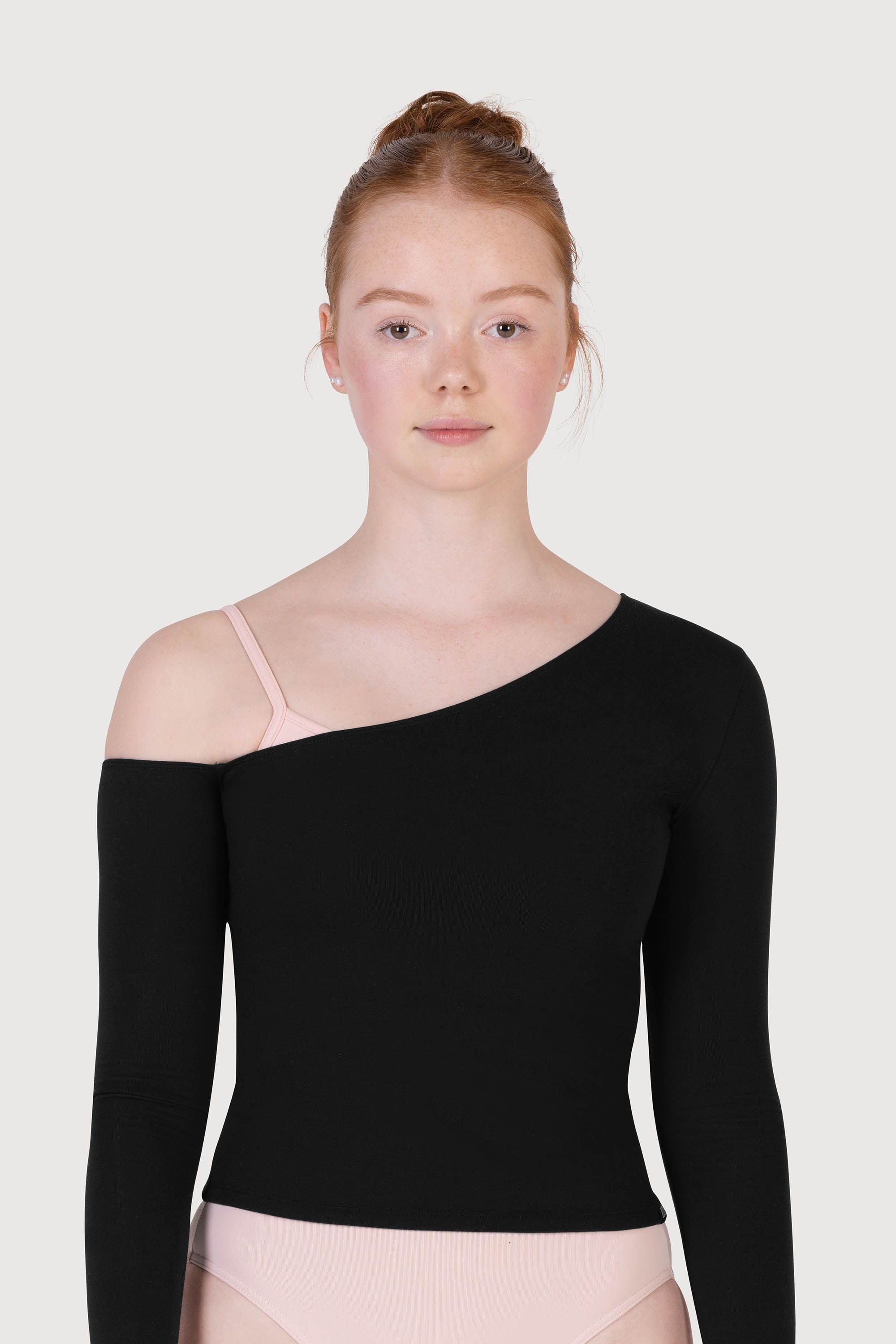 BLOCH Ladies Laoise Soft Asymmetric Top, Black