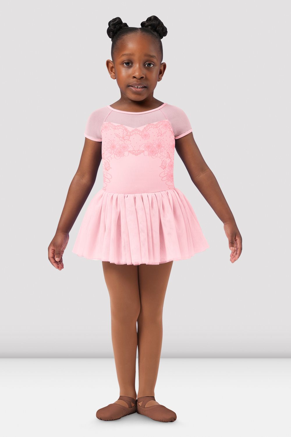 BLOCH Girls Mabel Cap Sleeve Tutu Dress, Candy Pink