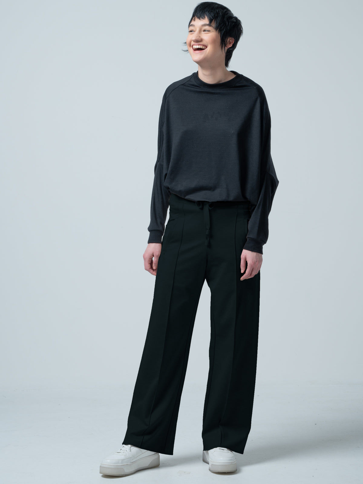 GALAXY SEMI-WIDE TROUSERS / COCOON PONTE ROMA - C7 | COGTHEBIGSMOKE
