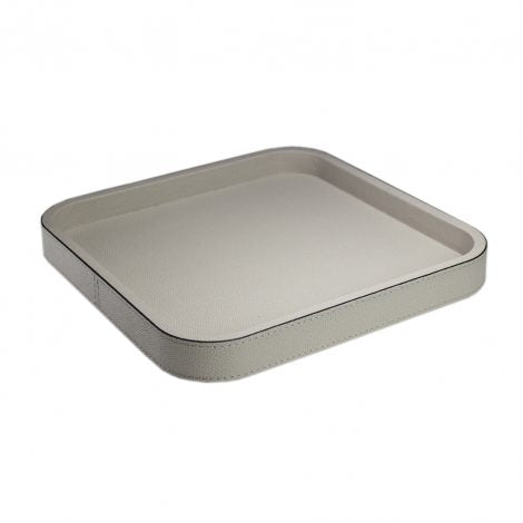 Light Grey Square Calfskin Stacking Tray 3