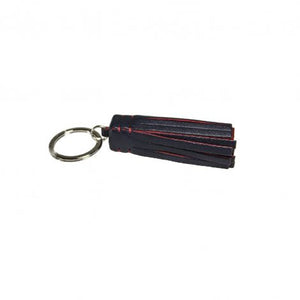 Navy/Red Leather Medusa Key Ring