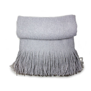 Grey Tally Cashmere Throw